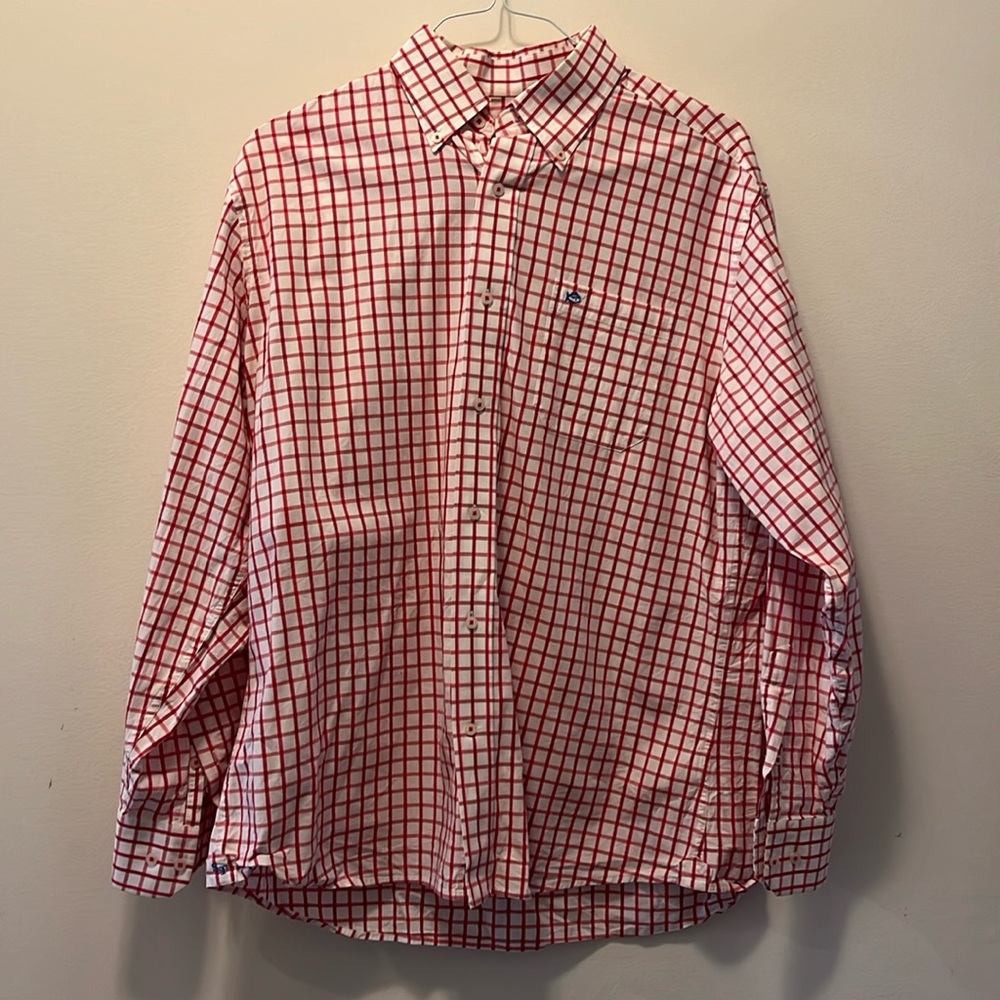 Southern Tide Red Button Down